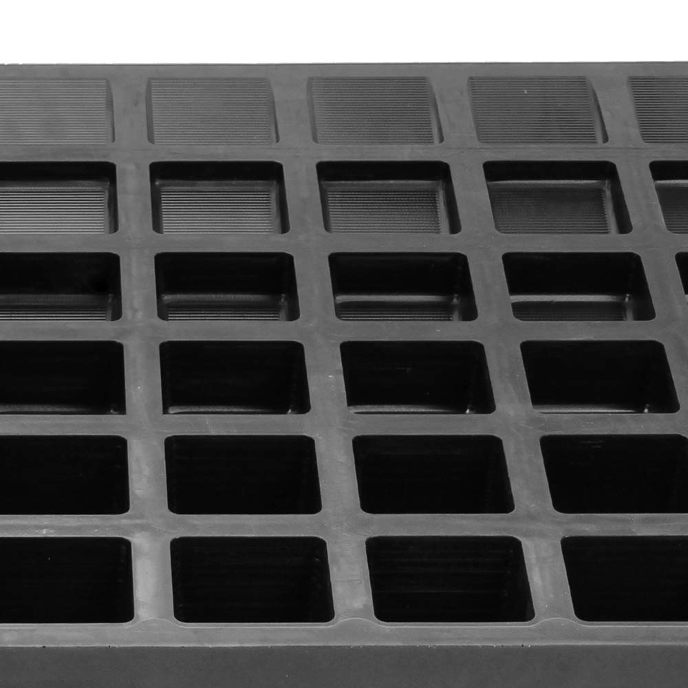 Rampa de Acceso para Silla de Ruedas eléctrica de Goma Maciza de 6,35 cm (6,35 cm, 1 Unidad, Color Negro)