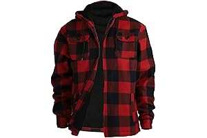 Winter Heavy Warm Sherpa Lined Fleece Plaid Flannel Jacket Men Plus Size...
