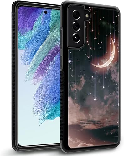 Miniatura 2 de ZHEGAILIAN Funda compatible con Samsung Galaxy S21 Fe, Crescent Nebula Galaxy S21 FE para niñas, funda protectora antideslizante de TPU suave a