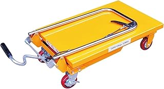Manual Hydraulic Platform Car, Mobile Lifting Manual Lift, Trolley Lifting Platform Trolley MINGPING (Color : Folding 150kg 0.72m)