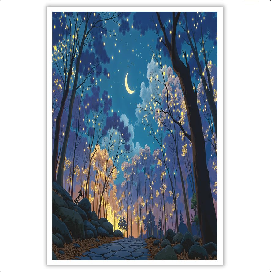 Lienzo de bosque de ensueño de 60x90 cm ideal para regalo de inauguración