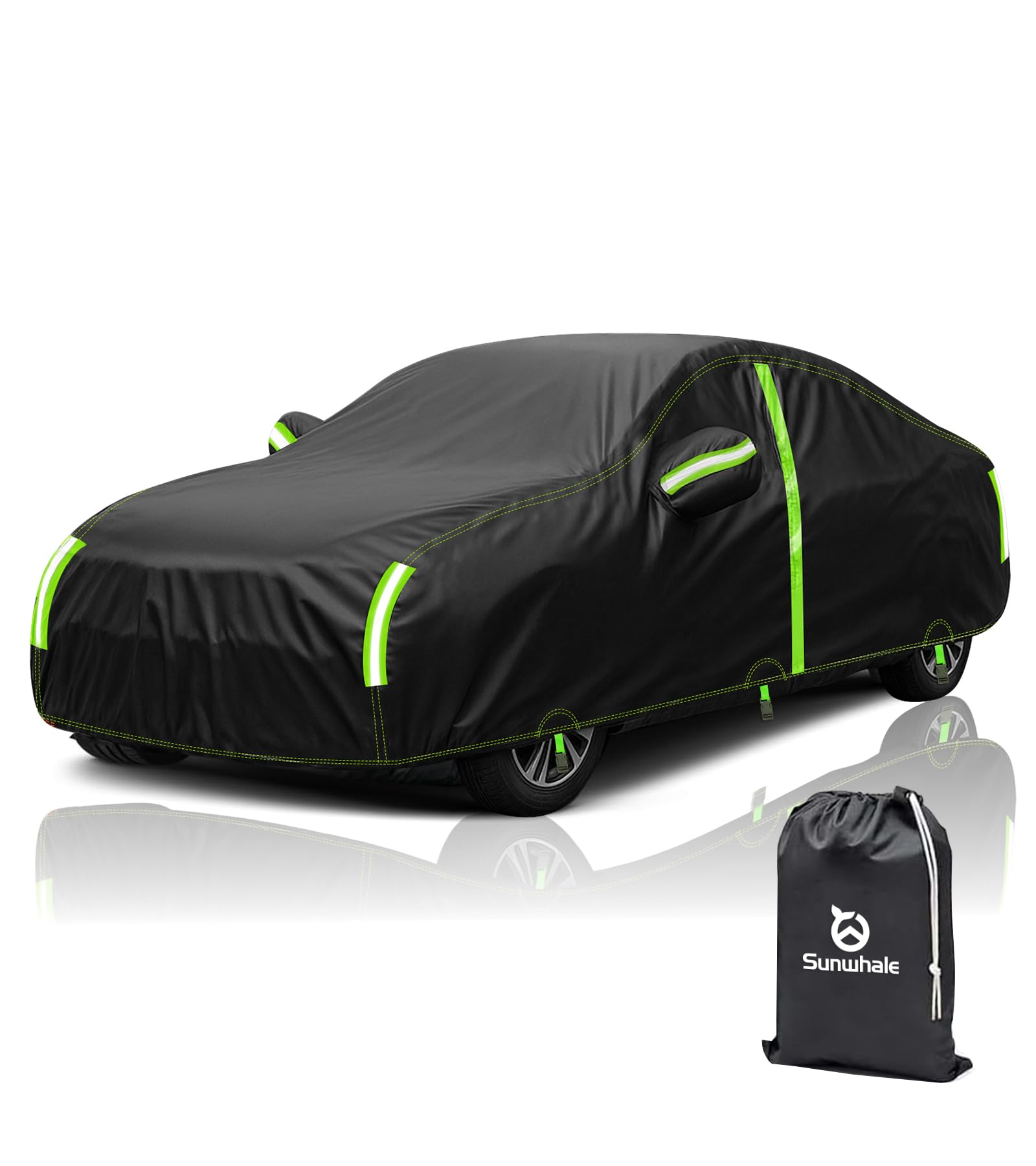 Sunwhale Car Cover Waterproof All Weather -Outdoor Car Snow Cover Snowproof UV Protection Windproof - Winter Rain Heavy