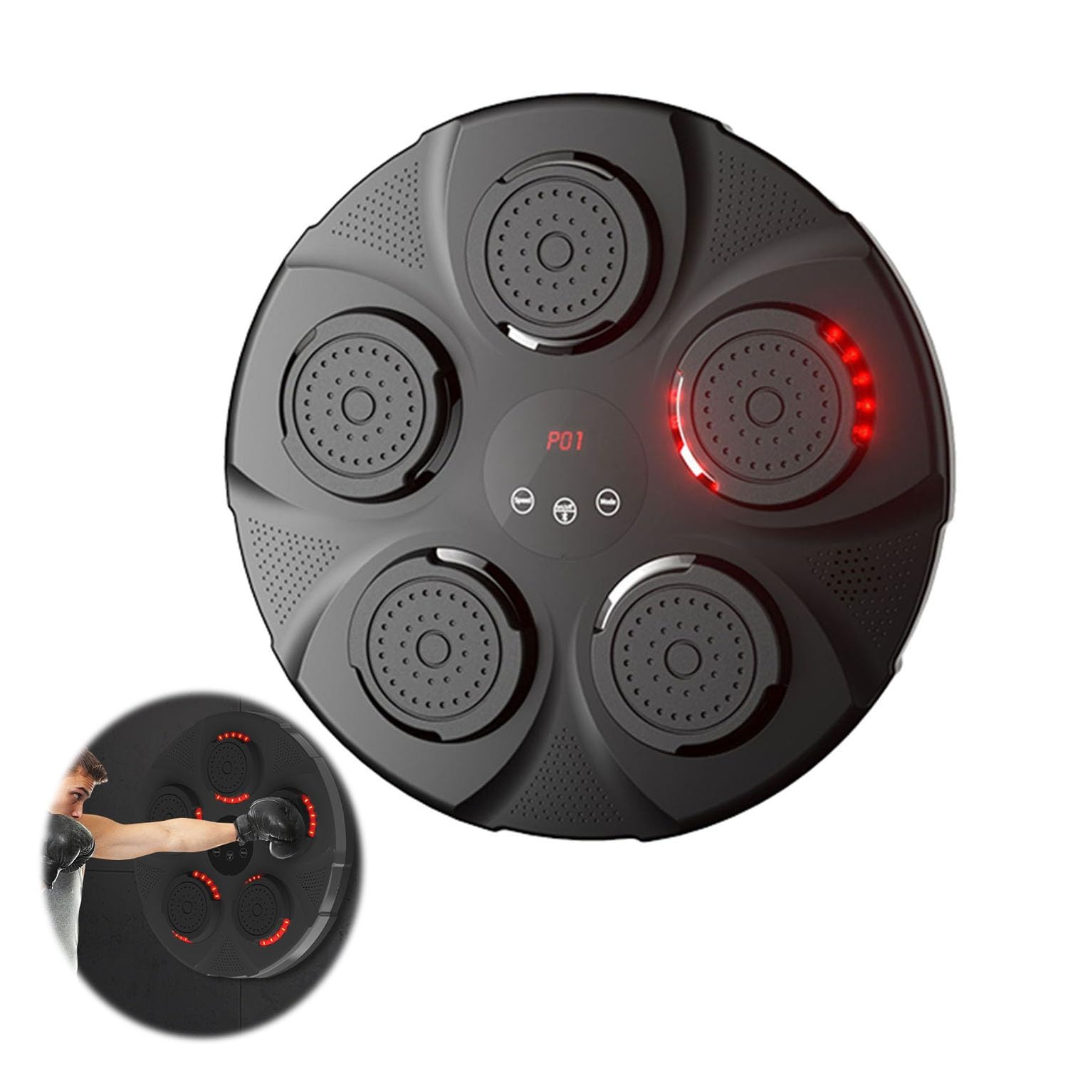 TsoLay Macchina per Pugilato Musicale Con Luci, Boxe a Parete Elettronica, Obiettivo di Reazione, Sacchi a Muro per Allenamento Domestico