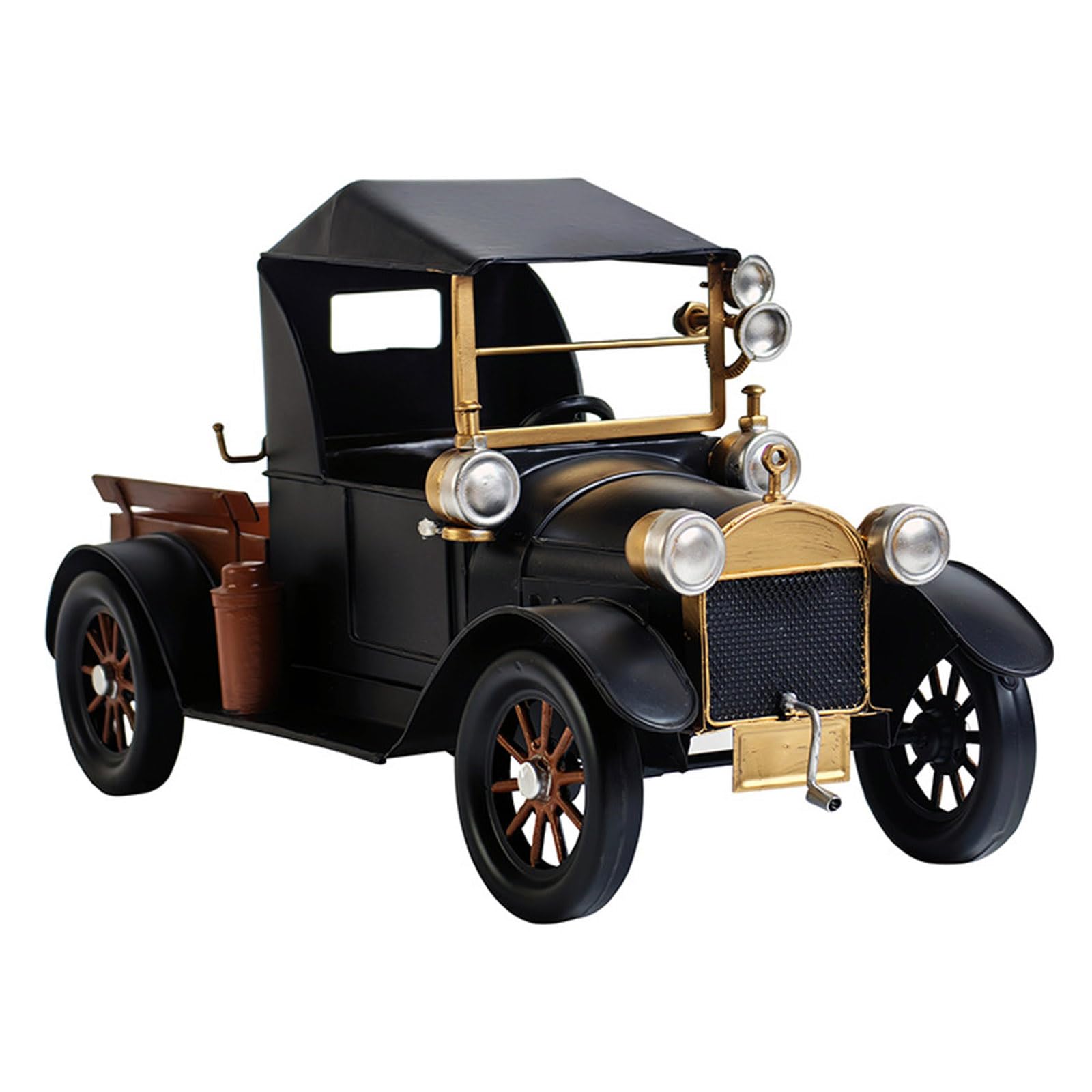 Bronzo Modello di Auto Classica Artigianale Collezioni Giocattolo Veicolo Da Collezione Antico Modello di Auto D'epoca Desktop Ornamento Metallo Antico Vintage