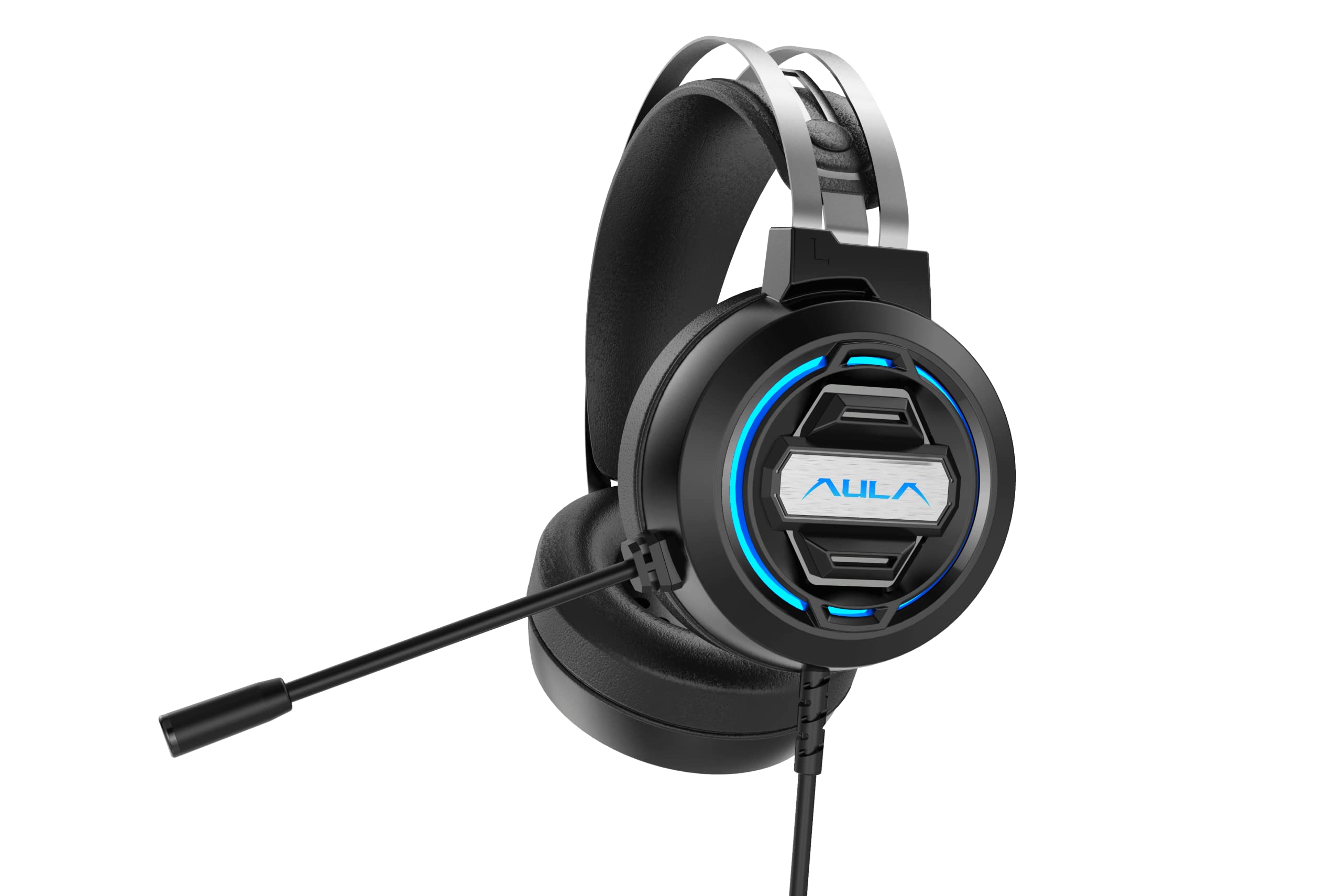 Homedom Gaming Headset, Computer Headphone, Cool RGB Symphony USB Wired Subwoofer Over the Ear Headphones with adjustable High-Sensitivity Microphone for E-sports Gamer, Laptop Computer Game