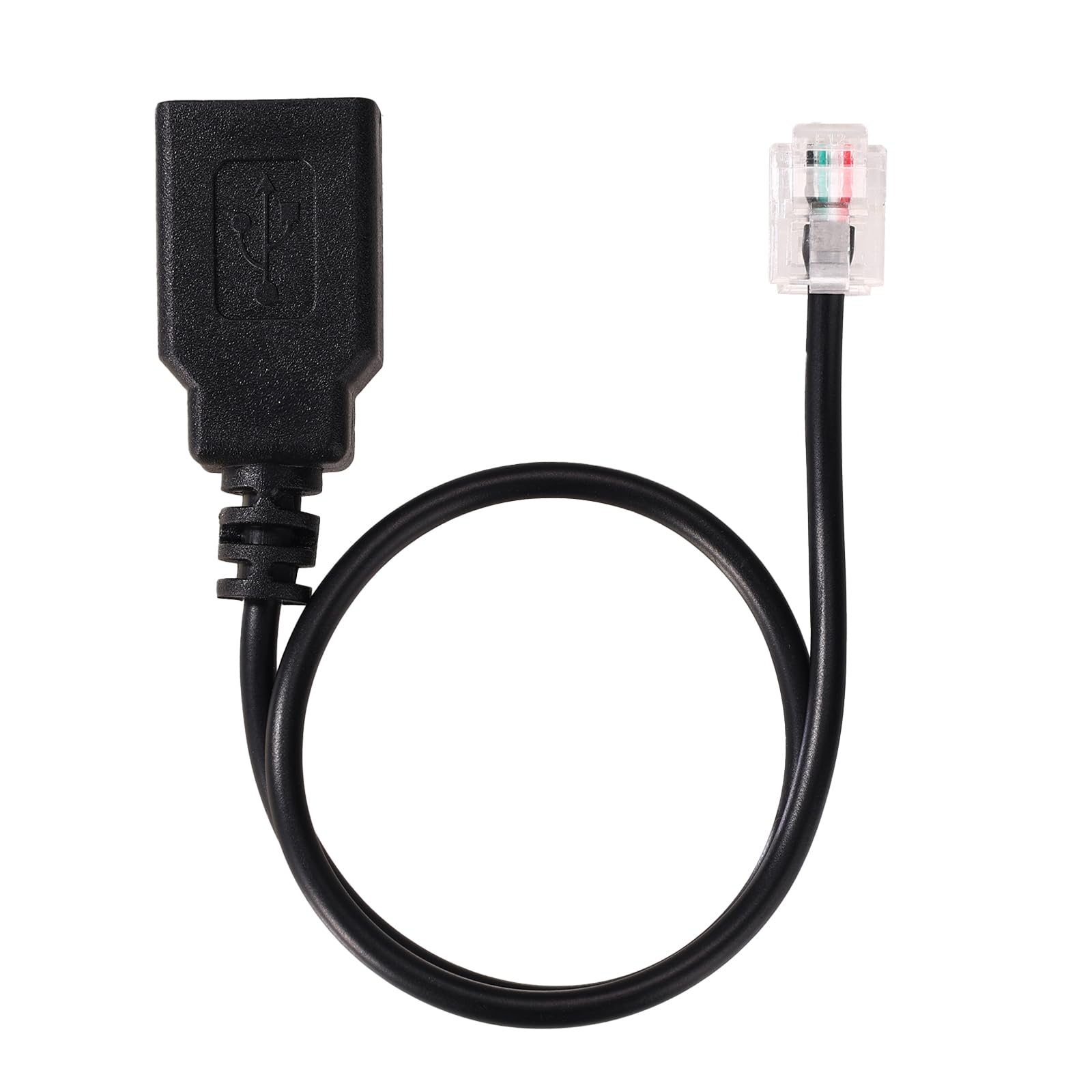 BTFO RJ11 a USB Adattatore Cavo, 60cm RJ11 6P4C Maschio a USB Femmina Cavo Connettore per Telefono Comunicazione Fax Modem (Nero BTFO RJ11 a USB Adattatore Cavo, 60cm RJ11 6P4C Maschio a USB Femmina Cavo Connettore per Telefono Comunicazione Fax Modem (Nero