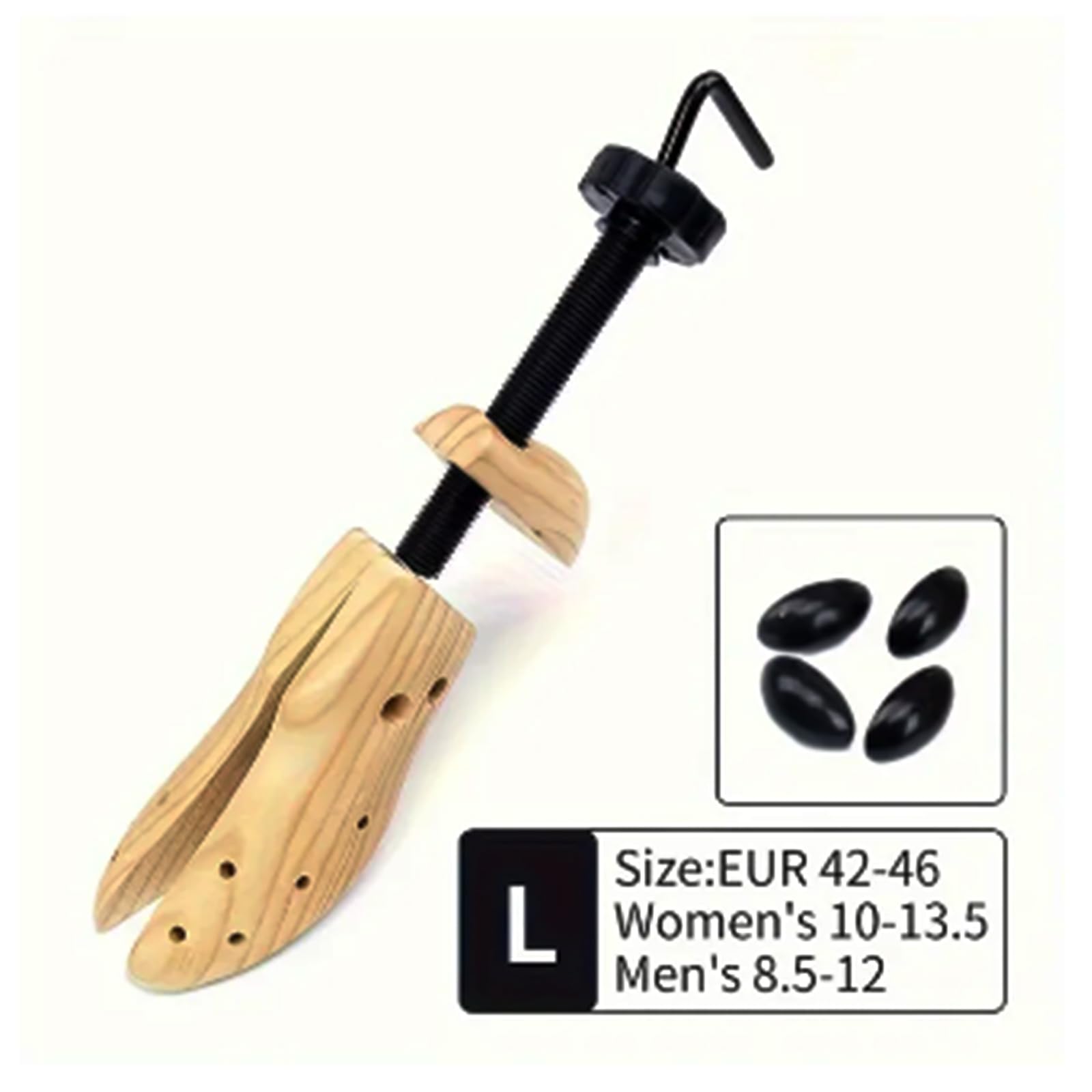 Ensanchador de Zapatos para Hombres y Mujeres, ensanchador de Zapatos de Madera, ensanchador de Zapatos Planos Ajustables para Hombres y Mujeres,L
