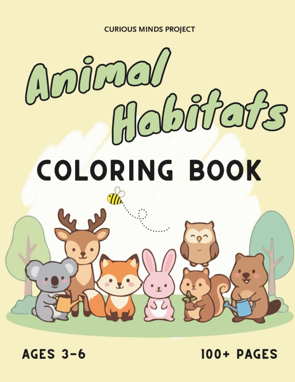 Animal Habitats Coloring Book for Kids Ages 3+: Simple Designs with Bold Outlines: 100+ Easy Coloring Pages for Preschool and Early Learners Who Love Animals