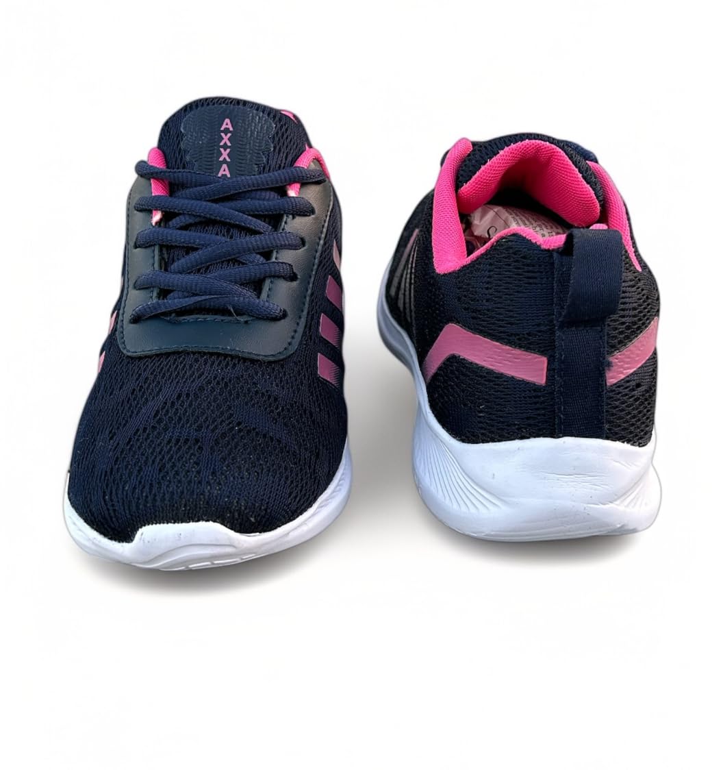 AXXA Women's Walking and Running Shoes | Eva Sports Shoes for Women (Kiara) (Navy Blue, UK Footwear Size System, Adult, Women, Numeric, Medium, 8) 1