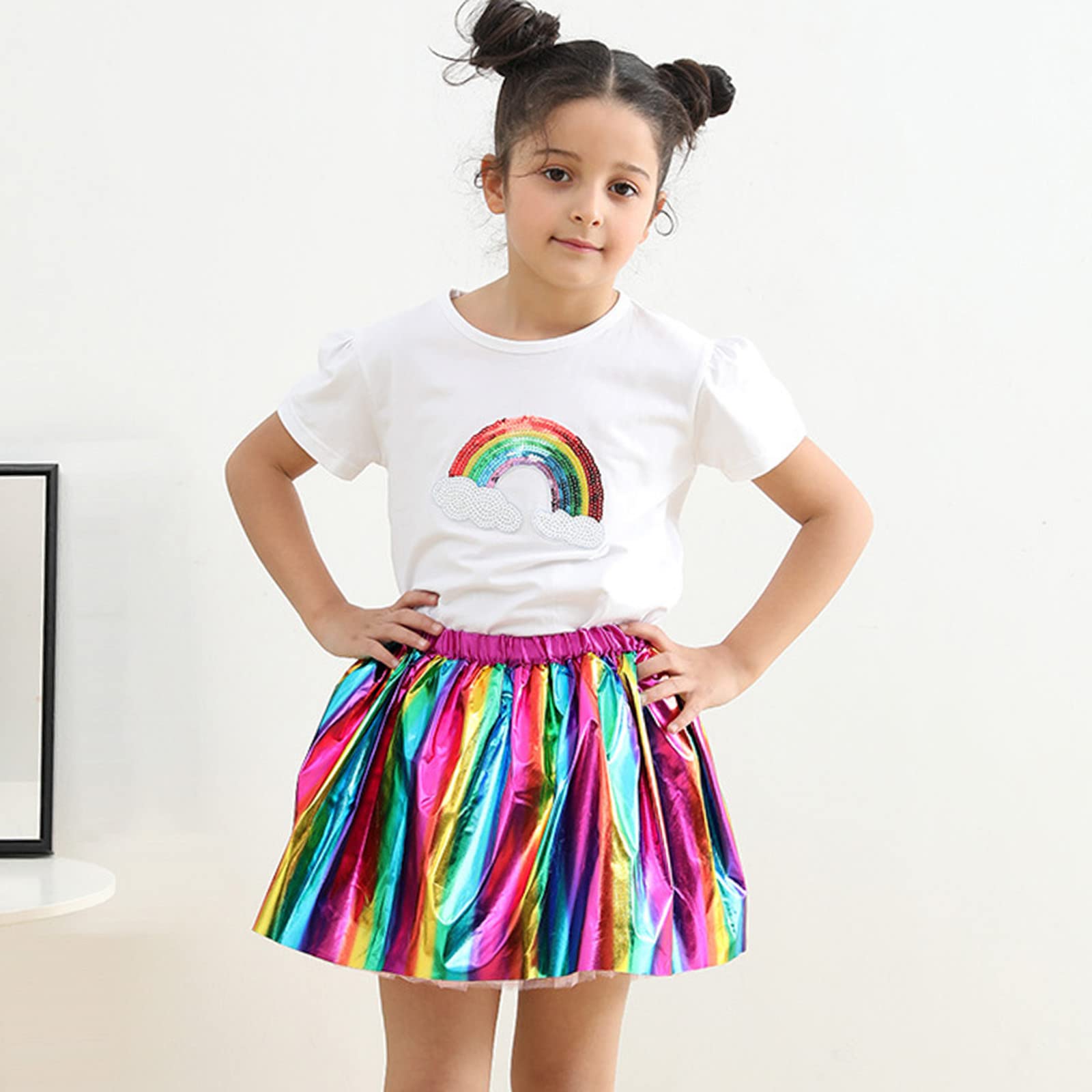 Baby Girls Layered Tulle Inner Tutu Skirt Toddler Girls Rainbow Tutu Skirts Princess Skirt (Hot Pink, 18-24 Months)