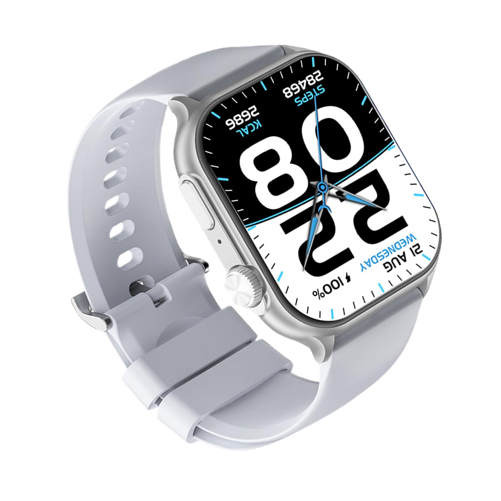 Inteligentne Zegarki, Monitor Fitness z Wyświetlaczem o Wysokiej Rozdzielczości i Przekątnej 1,96 Cala z 50 Trybami Sportowymi, Połączenie BT 5.4 dla Mężczyzn i Kobiet (WHITE)