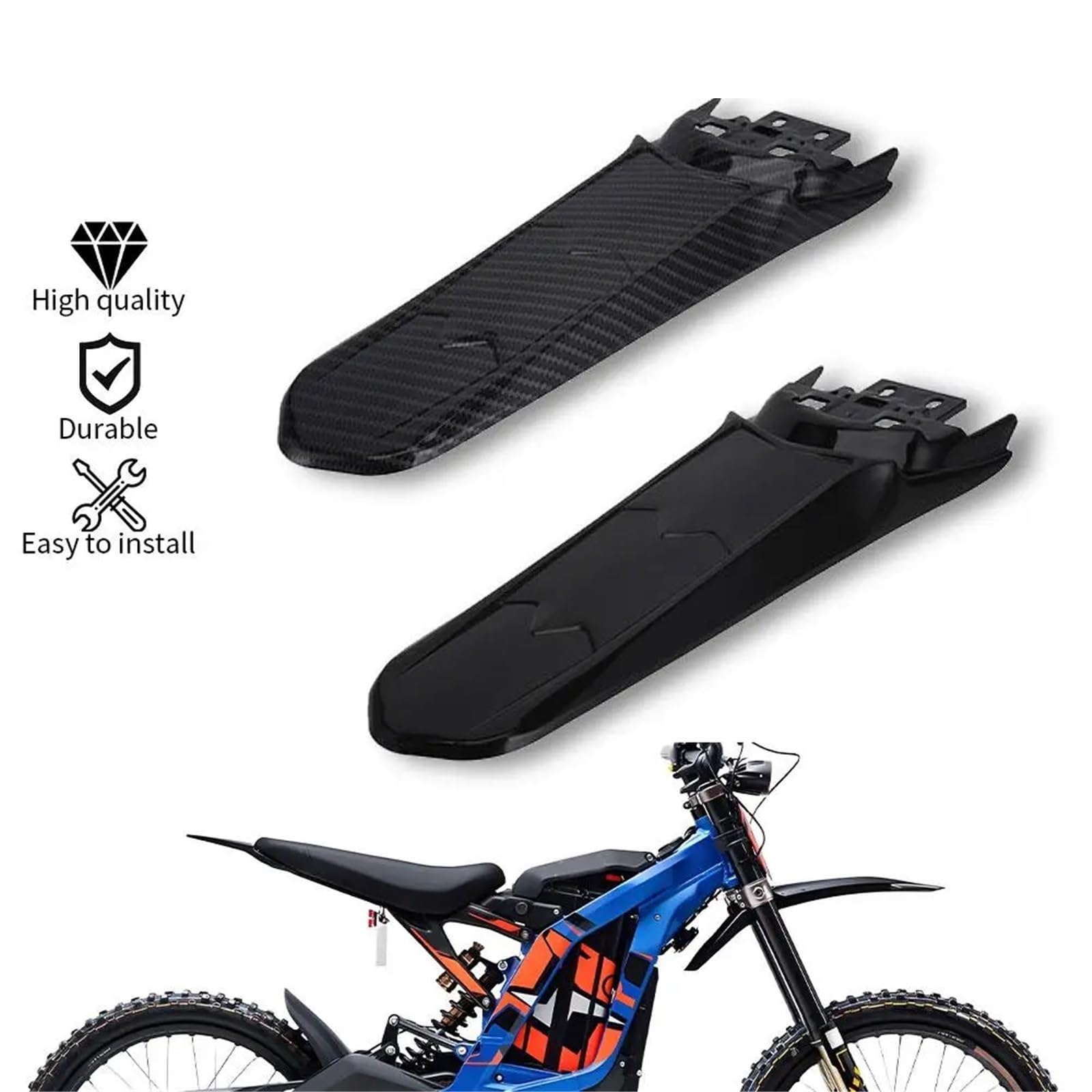 Adatto per parafango posteriore Surron Light Bee XS che allunga la protezione della coda più lunga protezione forcella(Gray)