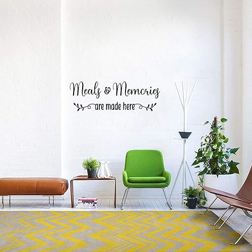 Miniatura 4 de Meals & Memories are Made Here - Vinilo negro puro con letras separadas para comedor, cocina, pared, decoración mural, palabras artísticas, lema