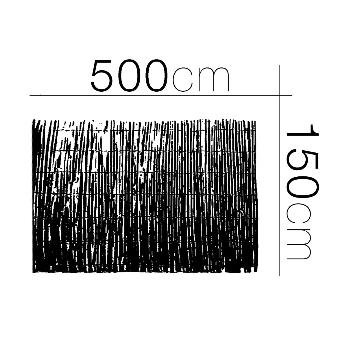 Juego de 4 Cañizos Naturales, Vallas de Ocultación y Decoración de Ambientes para Jardín, Balcón y Patio, Privacidad y Protección Contra el Viento y el Sol - Longitud 500 x Profundidad 150 cm -JUANIO-
