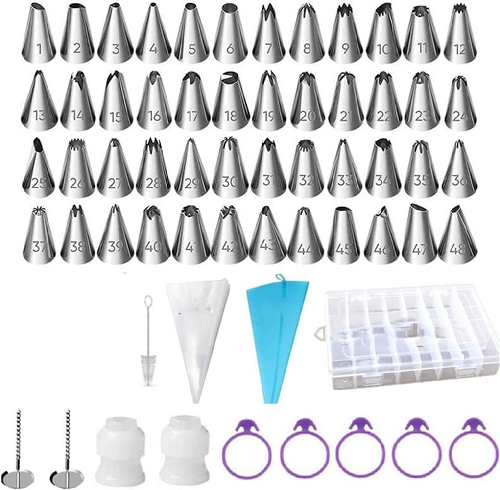 92-piece Set Of Flower Mouth Decoration Bag Silicone Tie Cake Baking