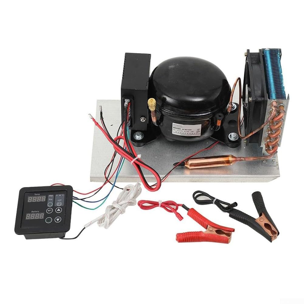 BD25HC Compressore Frigorifero DC | 12-24V con controllo solare della temperatura | Raffreddato ad aria per la refrigerazione automobilistica e nautica | Unità di raffreddamento efficiente
