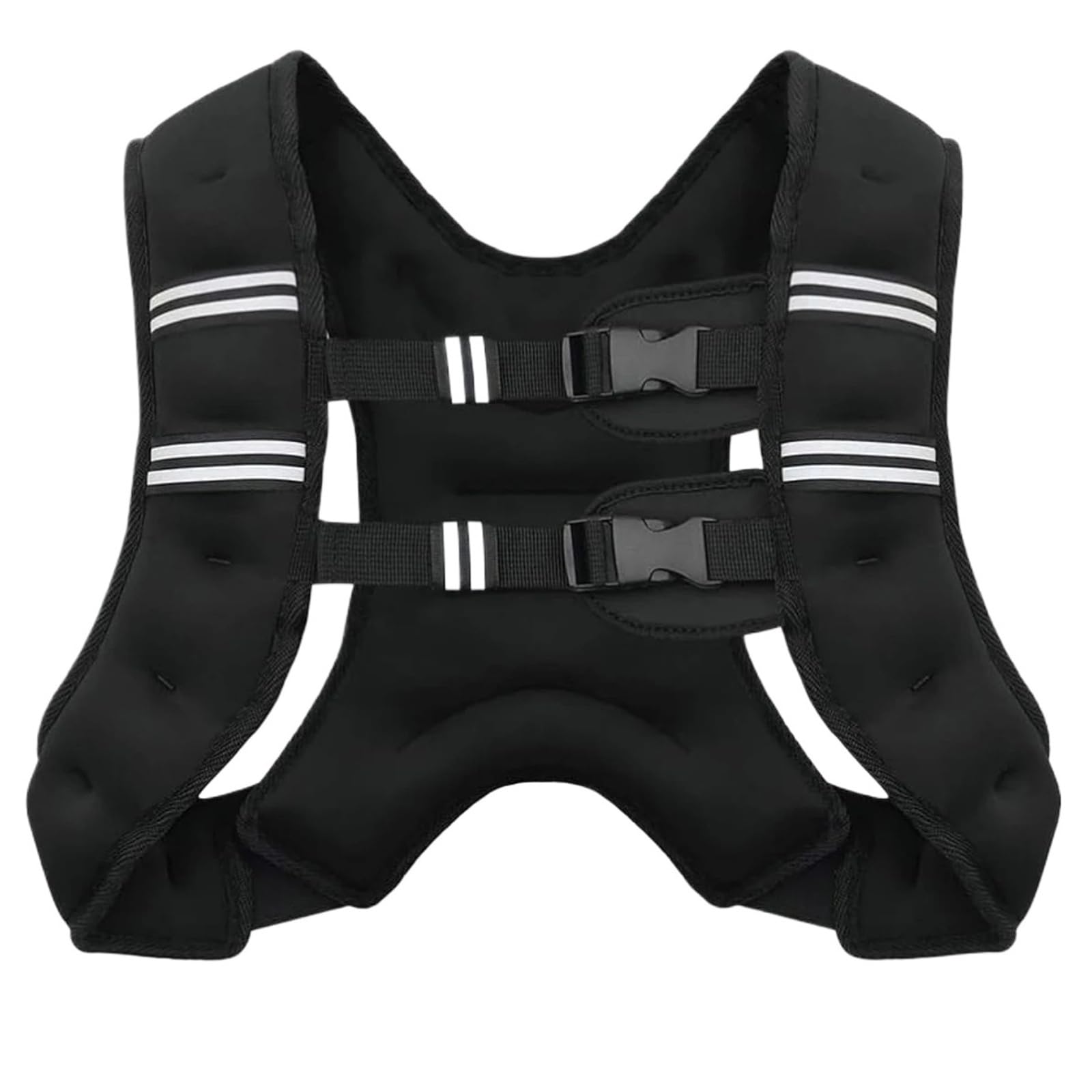 Weighted Vest with Reflective Stripes for Workout Strength Training Running Fitness Muscle Building Weight Loss Weightlifting