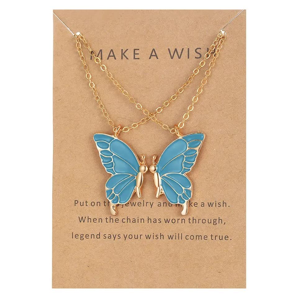 Big Butterfly Pendant Necklace Wear To make a Wish For Girls And Women-image-1