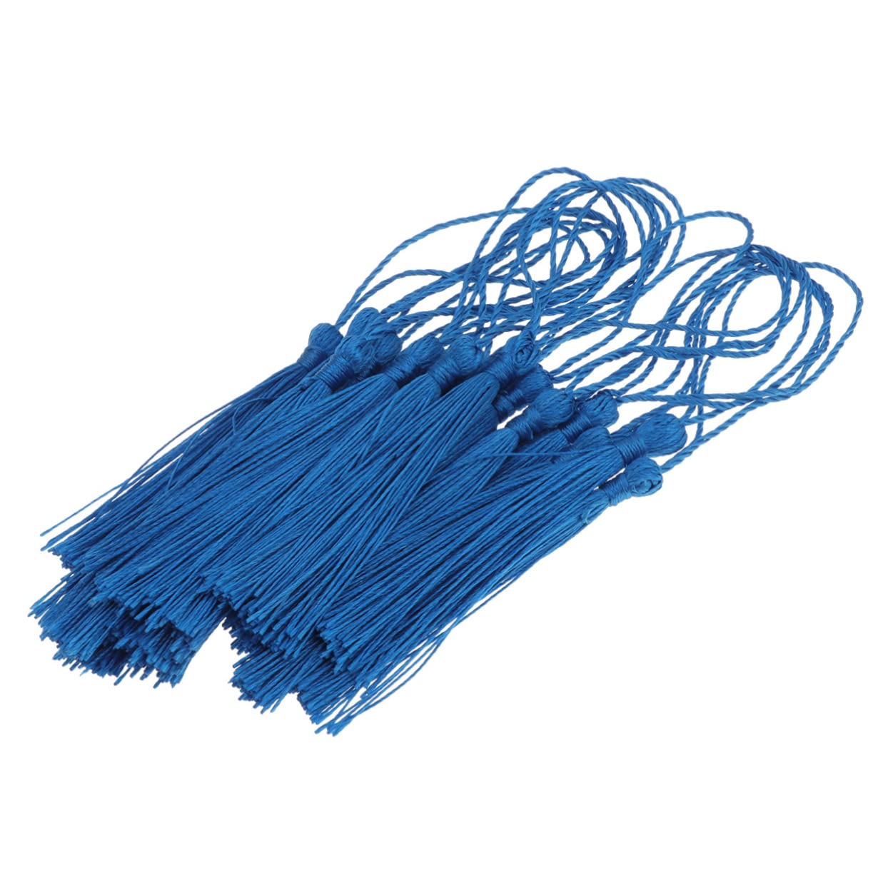 20 Borlas Pequeñas Azules de Poliéster para Manualidades