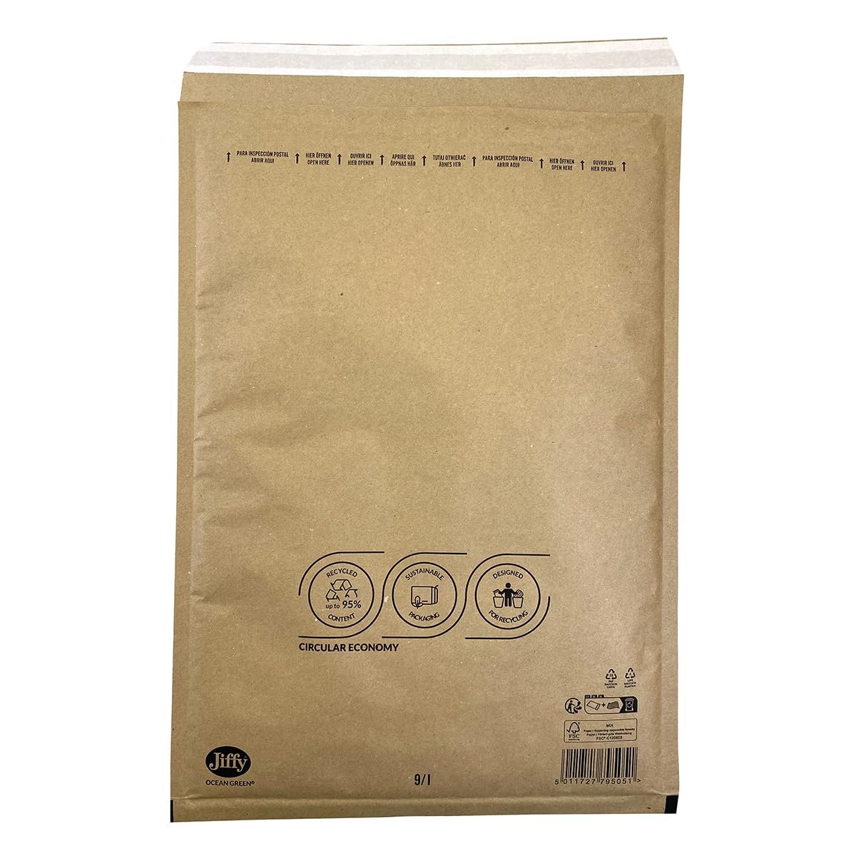 Jiffy Bubble Mailers Bag Padded Envelopes - Bubble Lined Wrap Polymailer Bags - Jiffy Ocean Green Uncoated Brown (100, 320x455)