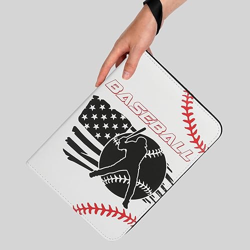 Miniatura 4 de Carpeta de tarjetas de béisbol con mangas, carpeta de tarjetas intercambiables de 900 bolsillos, 9 bolsillos para tarjetas, estuche organizador de