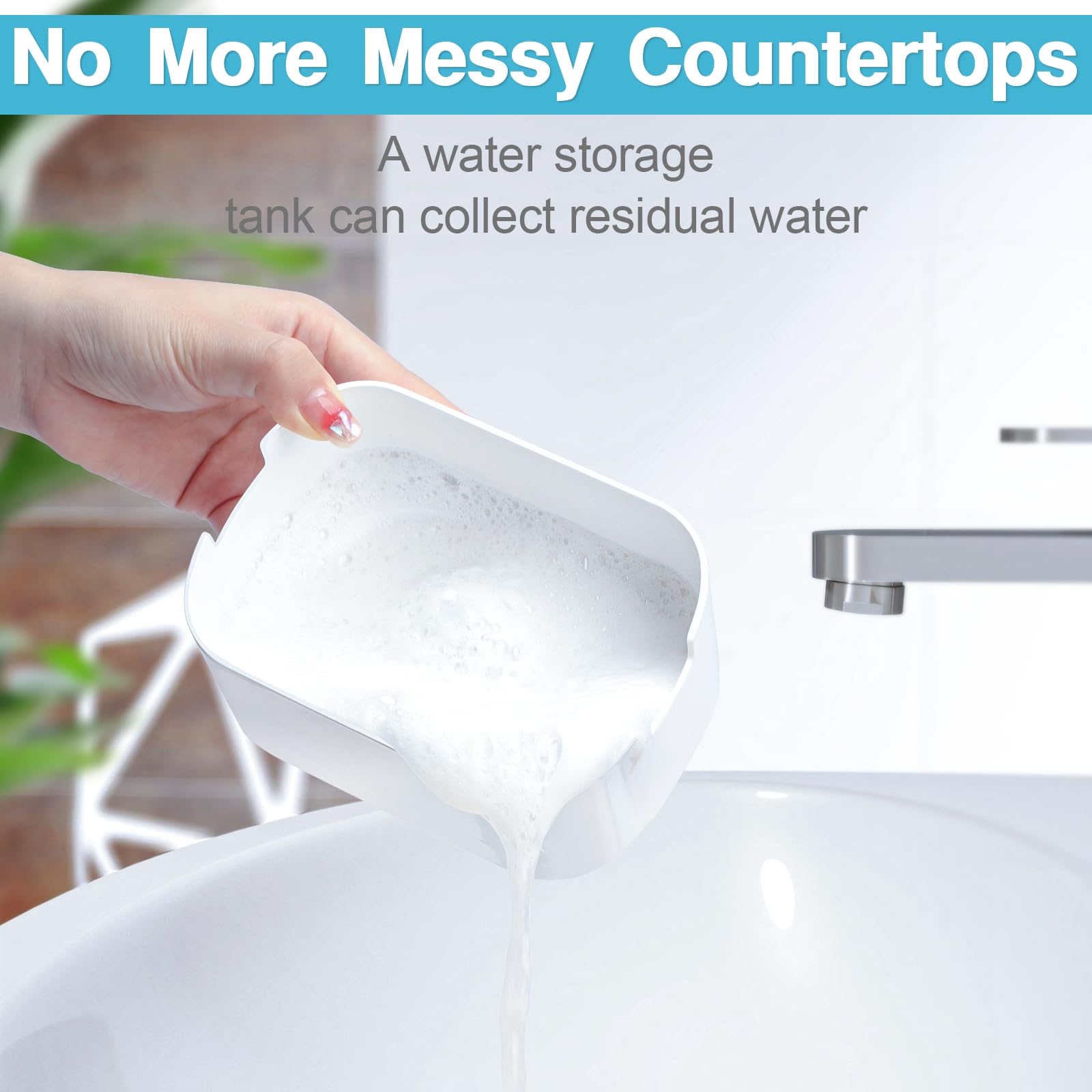 Alyvisun Dispensador Jabon Cocina con Soporte de Esponja, Dispensador de Jabón de Cocina 2 en 1, 300ml Jabonera Cocina Dosificador Dispensador de Jabón Dispensador Manual para Cocina Fregadero