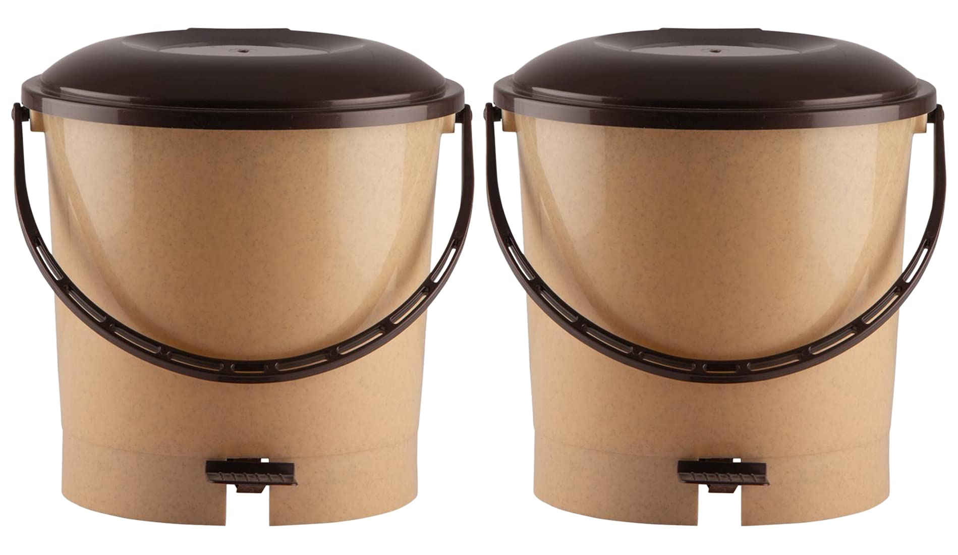 Kuber Industries Step-On Pedal Plastic Dustbin For Home, Kitchen, Office, Bathroom With Handle, 7 Litre- Pack of 2 (Peach)-47KM0752 (B09NGQCVXH) Amazon Price History, Amazon Price Tracker