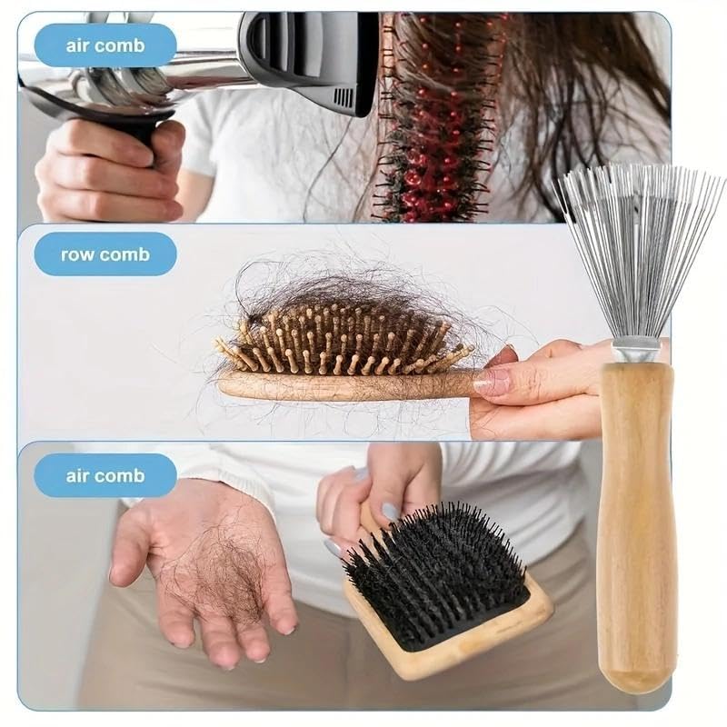 1 pinza de limpieza de peine, cepillo de limpieza con cojín de aire, herramienta para limpiar el cabello, herramienta de limpieza de cepillo — view 7