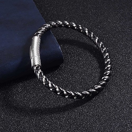 OBSEDE Stile Maschile Bracciale Treccia in Acciaio...