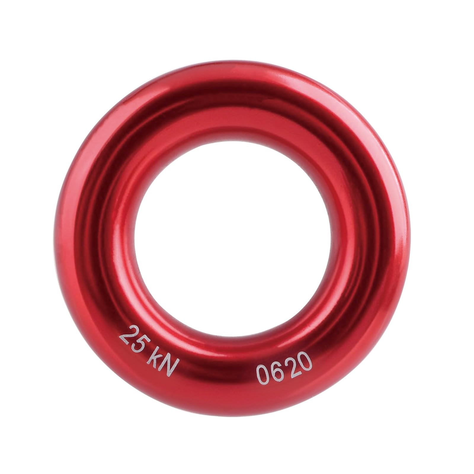 TRIWONDER Climbing Rappel Ring 25kN Aluminum Alloy O-Ring, Rappel Gear for Rock Mountaineering Hammock Gym (25kN Red)