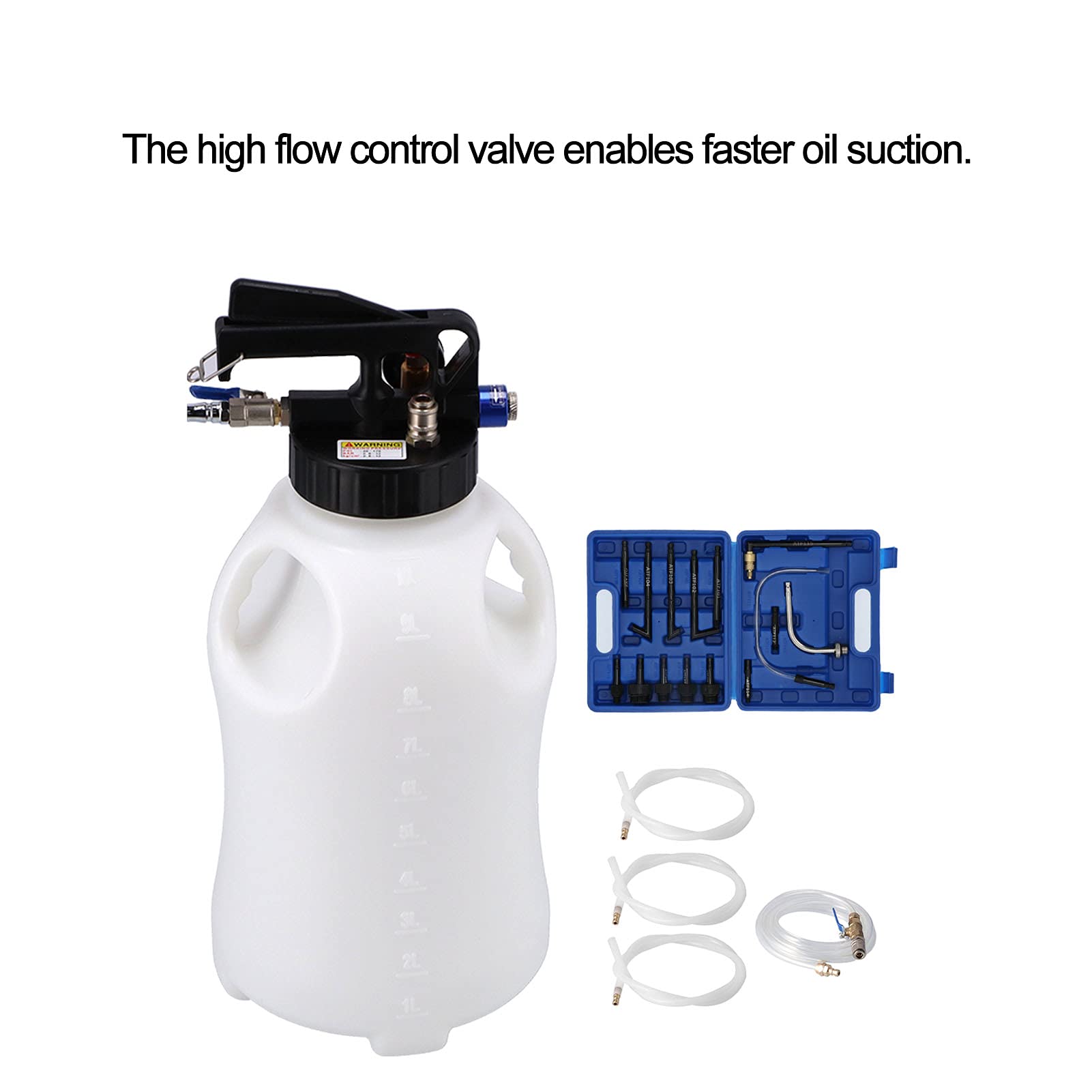 aqxreight Dispensador de Llenado de Aceite de Transmisión Automática Neumática de 10L, Kit de Herramientas de de Aceite de Motor, Hierro ABS Adecuado para Varios Vehículos