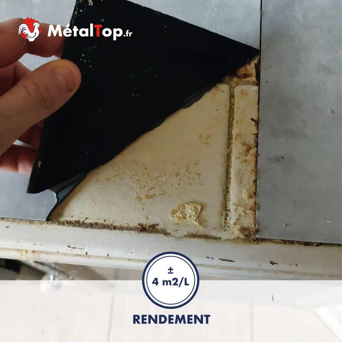 Metaltop Decapant Colle Lino - 1 L Efficace sur colles tenaces lino, PVC et vinyle, spécial sols béton et carrelage.