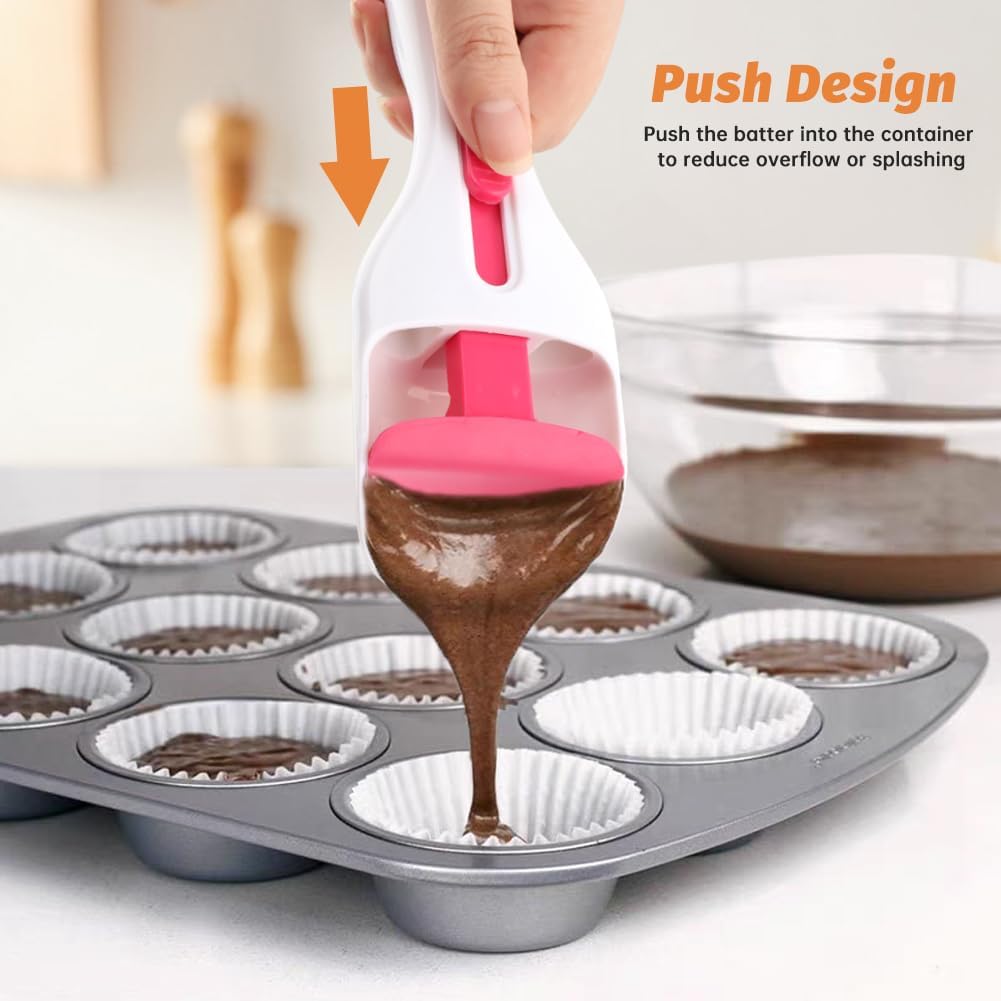 4-Cup Pancake Batter Dispenser with Cupcake Scoop Batters Dispenser
