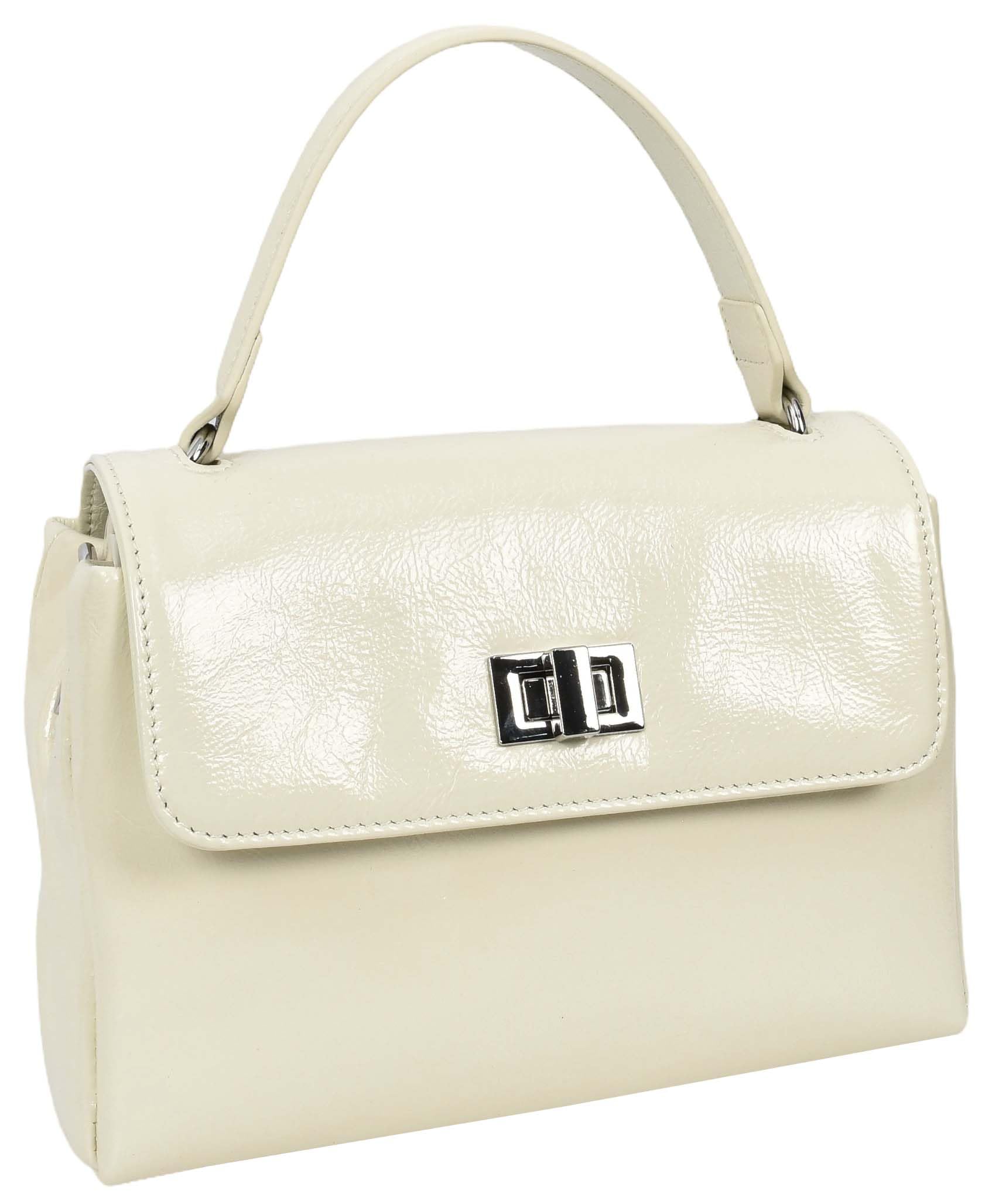 A1 FASHION GOODS Damska mała torebka z prawdziwej skóry, błyszcząca, casualowa torba crossbody z zamkiem obrotowym Oisin