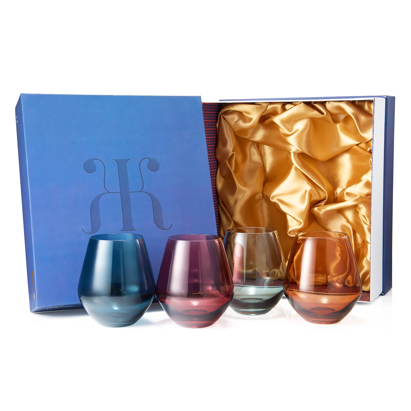 Farbiges Pastell-Weinglas-Set, große 473 ml Gläser, einzigartiger italienischer Stil, hoher Stiellos für Weiß- und Rotwein, Geschenk zum Muttertag, farbiger Becher, schöne Glaswaren (ohne Stiel)