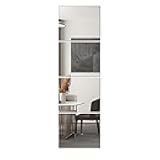 Delma Glass Full Length Wall Mirror Tiles, 14'' x 12'' 4PCS, Frameless Body Tiles for Bedroom, Mounted Home Gym, Door