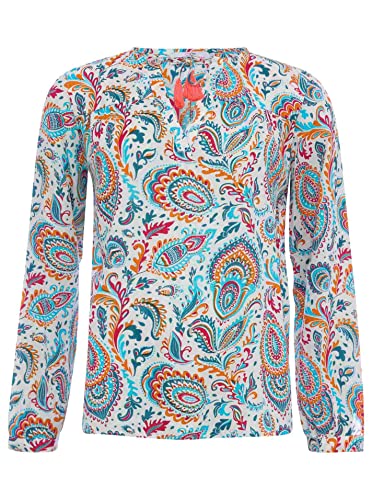 Zwillingsherz Musselin Bluse 100% Baumwolle - V-Ausschnitt Mit Rüschen Für Damen