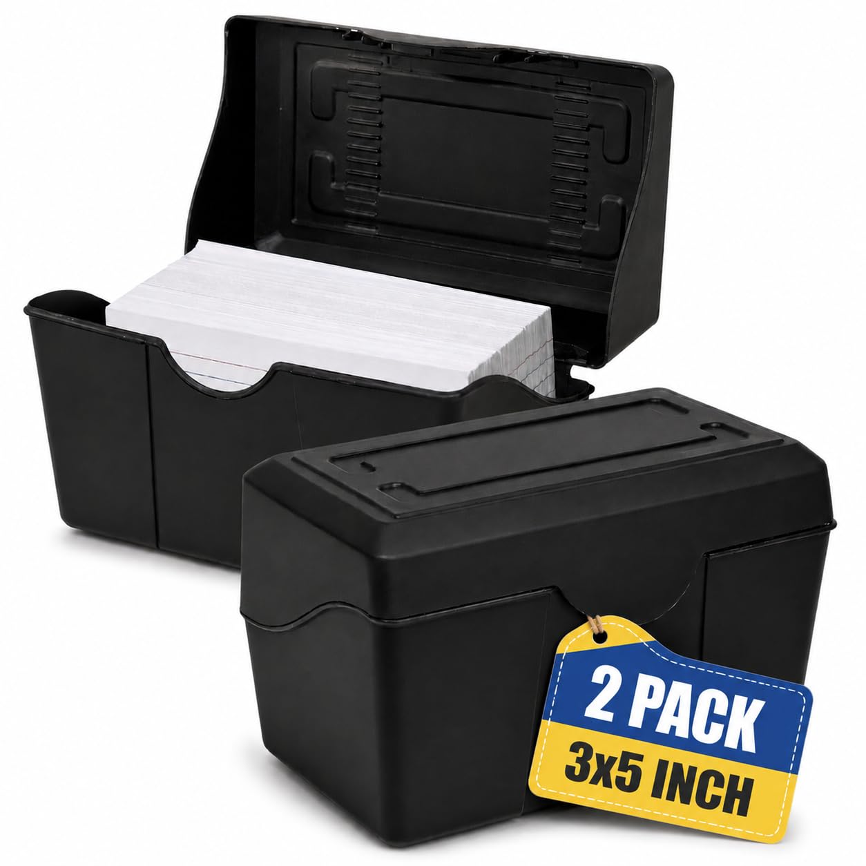 Amazon.com: 1InTheOffice Index Card Holder 3x5, Plastic Index Card