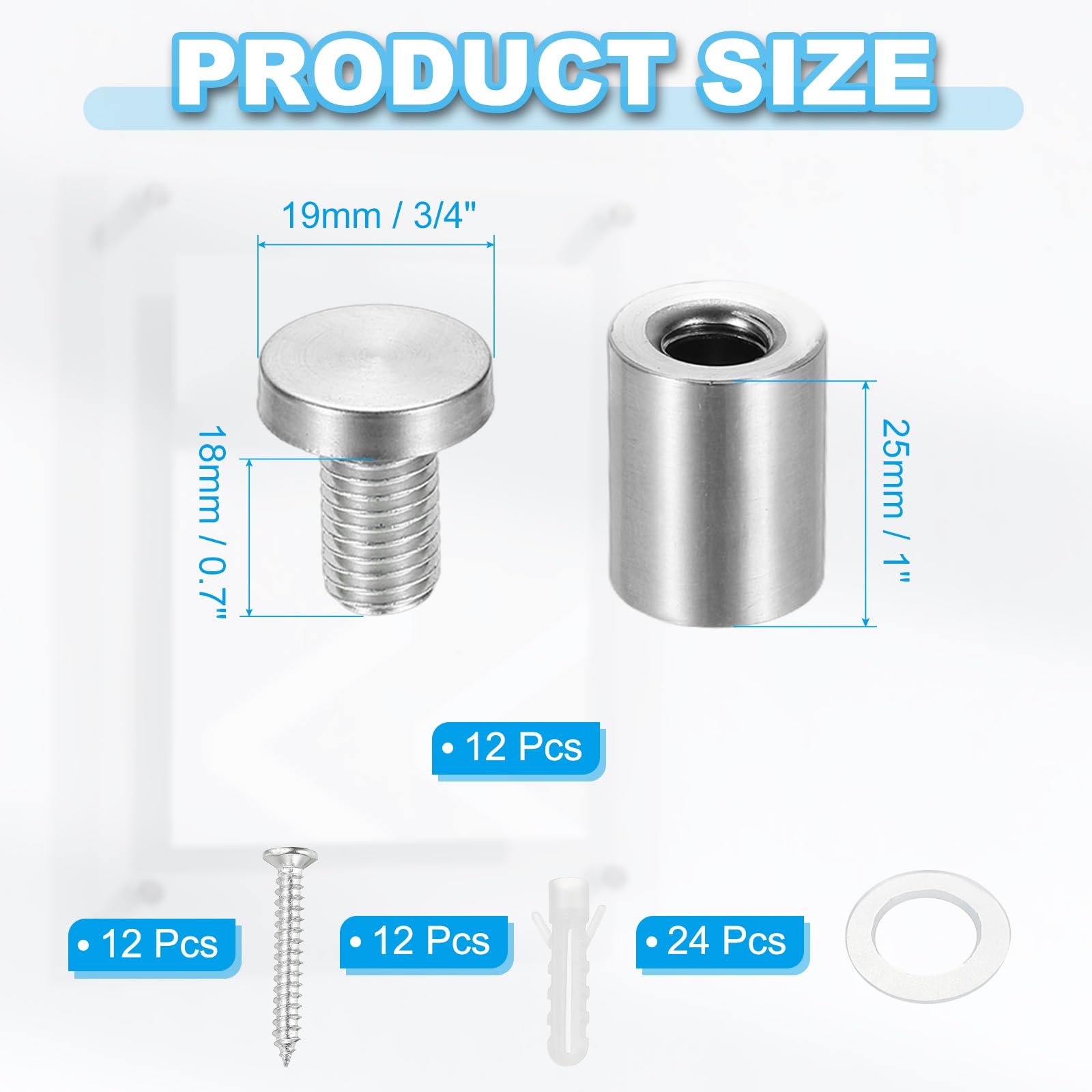 PATIKIL 19x30mm Standoff Screws - Image 2