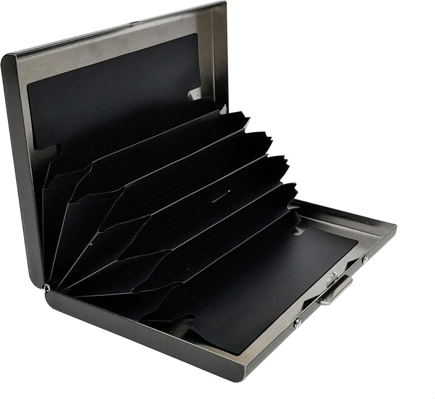 buy metal card holder,steel wallet rfid blocking protector card case,slim square business travel hard case wallet/card holder for men and women (black) online in indonesia. b088nftvnr buy metal card holder,steel