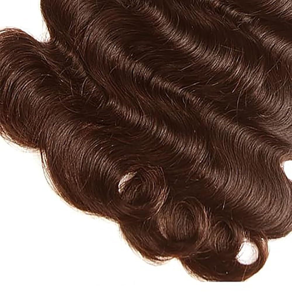 Human Hair Bundles Body Wave Echthaar Tressen Haare Bündel Unprocessed Remy echt Menschliche Weave Extensions Double Weft Color #4 Chocolate Brown 28 30 32 Zoll