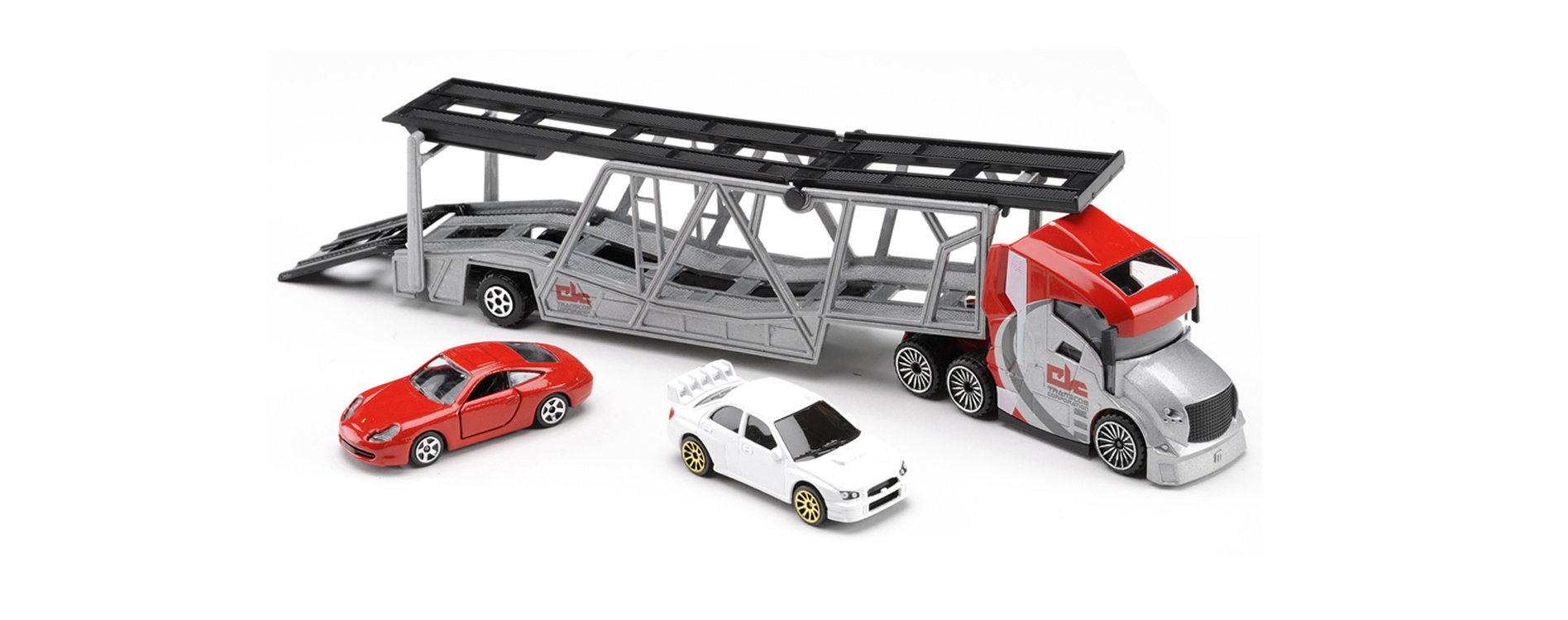 Smoby Majorette - Lot De 2 Véhicules + Remorque - Métal 1/64ème - Assortiment City