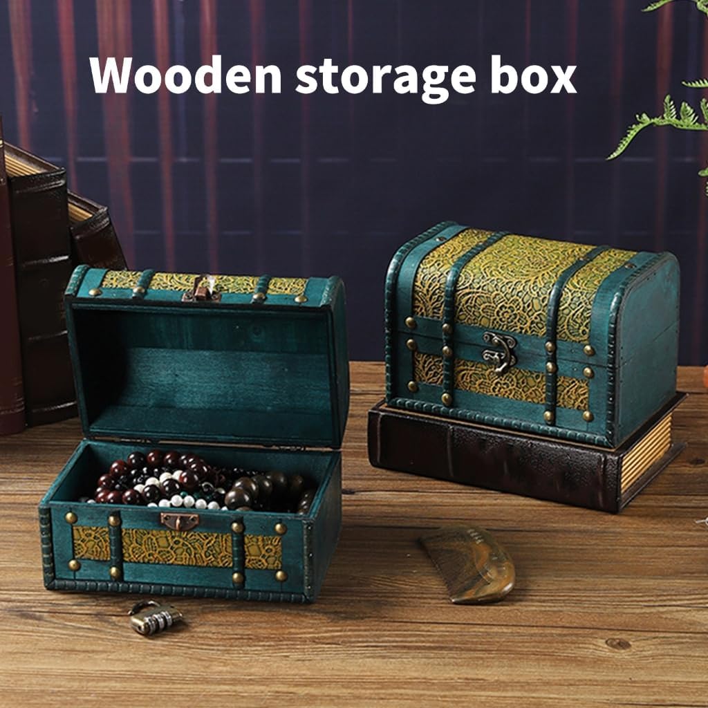Stylish Wooden Keepsakes Storage Chests Case for Jewelry and Sentimental Items