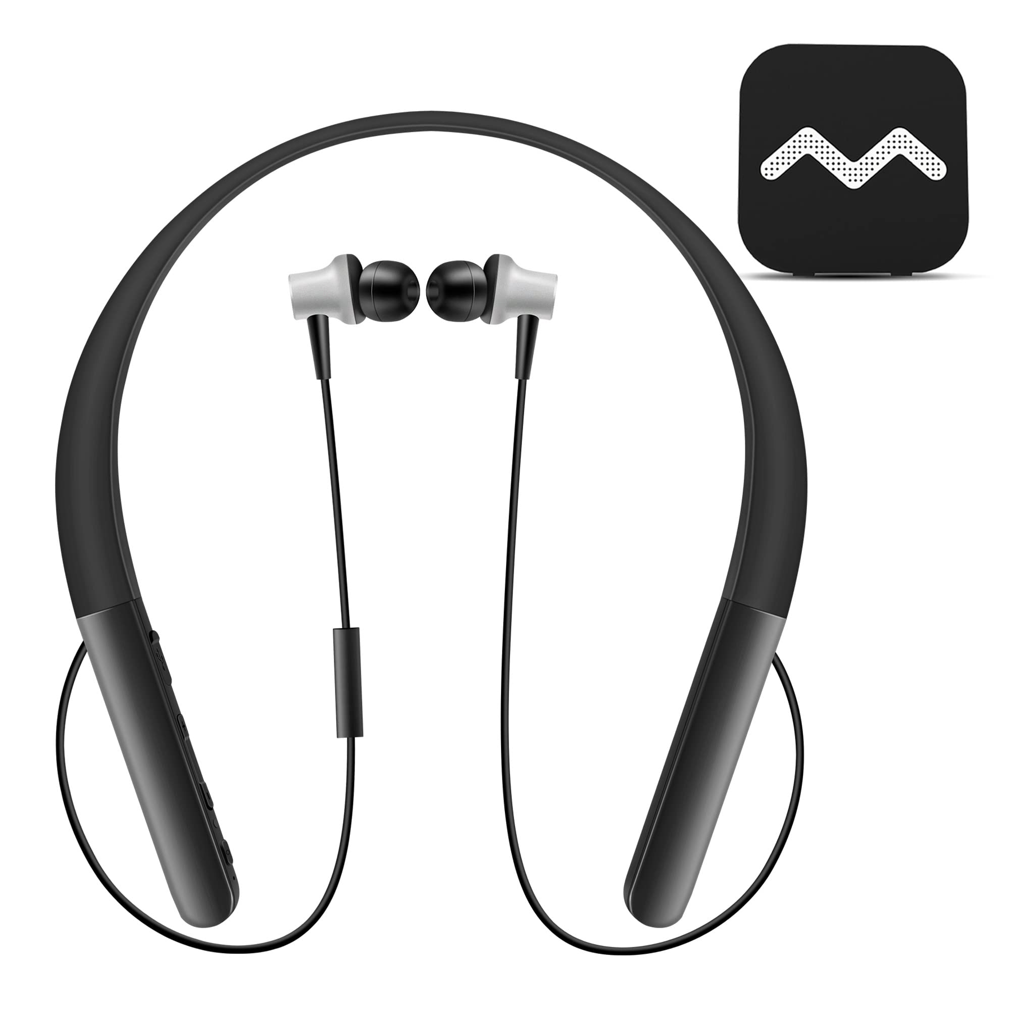 [Upgraded] Rechargeable Hearing Amplifier to Aid Watching TV, Wireless Neckband Headphones