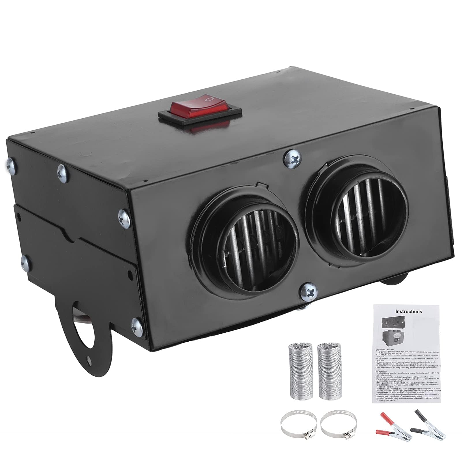 Sbrinatore per Auto Sbrinatore, Riscaldatore 12V 400W 600W 2 Fori Inverno Riscaldamento Rapido Parabrezza Antigelo Rimozione a Basso Rumore