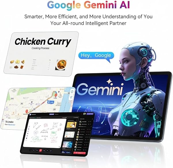 Android 16 Tablet with Keyboard, Android Tablet 10 inch, 24GB RAM (8+16 Extended) 256GB ROM, Gemini Ai, Widevine L1, Fast Charge, 2 in 1 with Mouse and Stand, OTG, 4 Year Warranty - 4