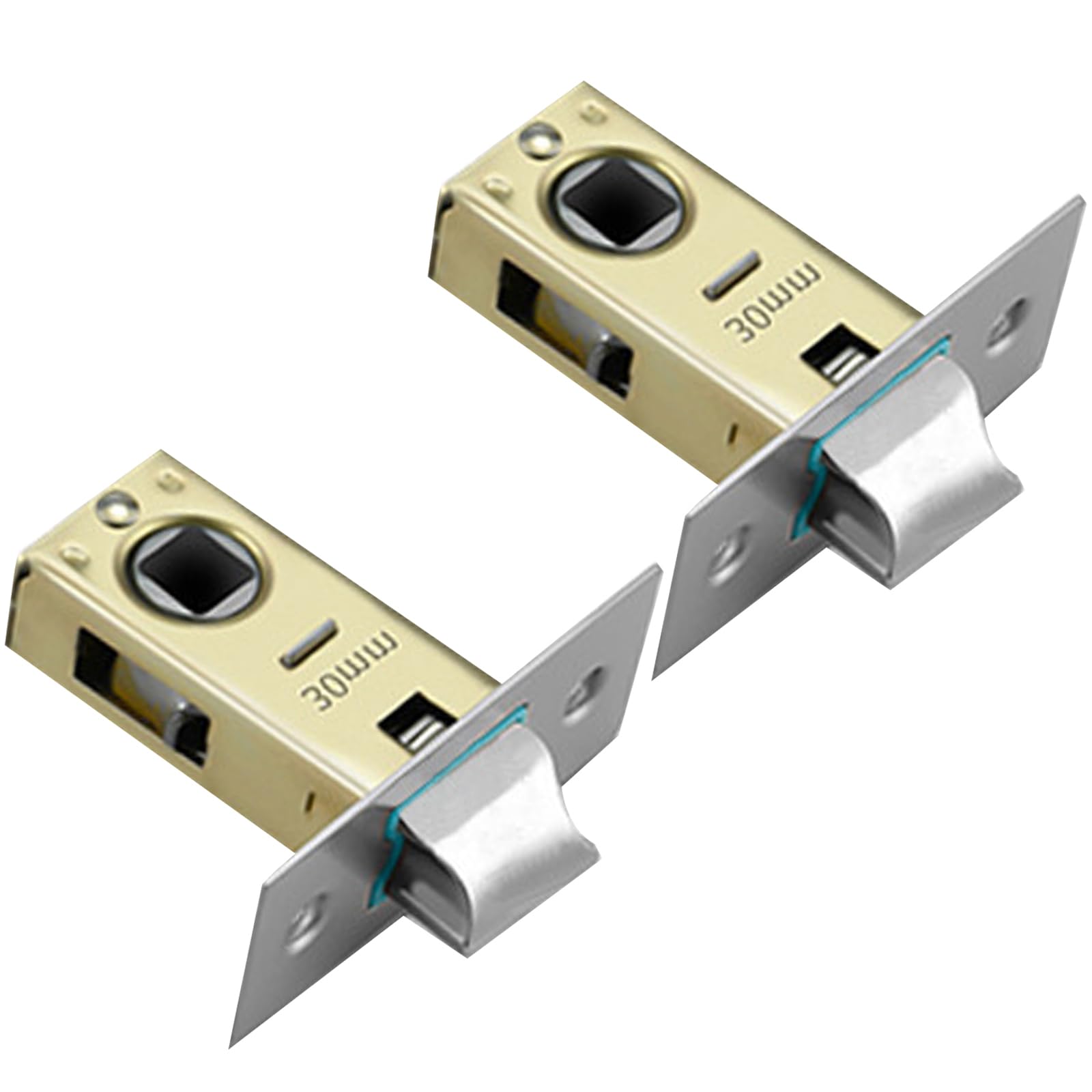 Unifizz Tubular Latch Flat 30mm Internal Door Lock Mortice Latch Polished Door Latches & Bolts for Sprung Lever Door Handles 2Pcs โ image 1