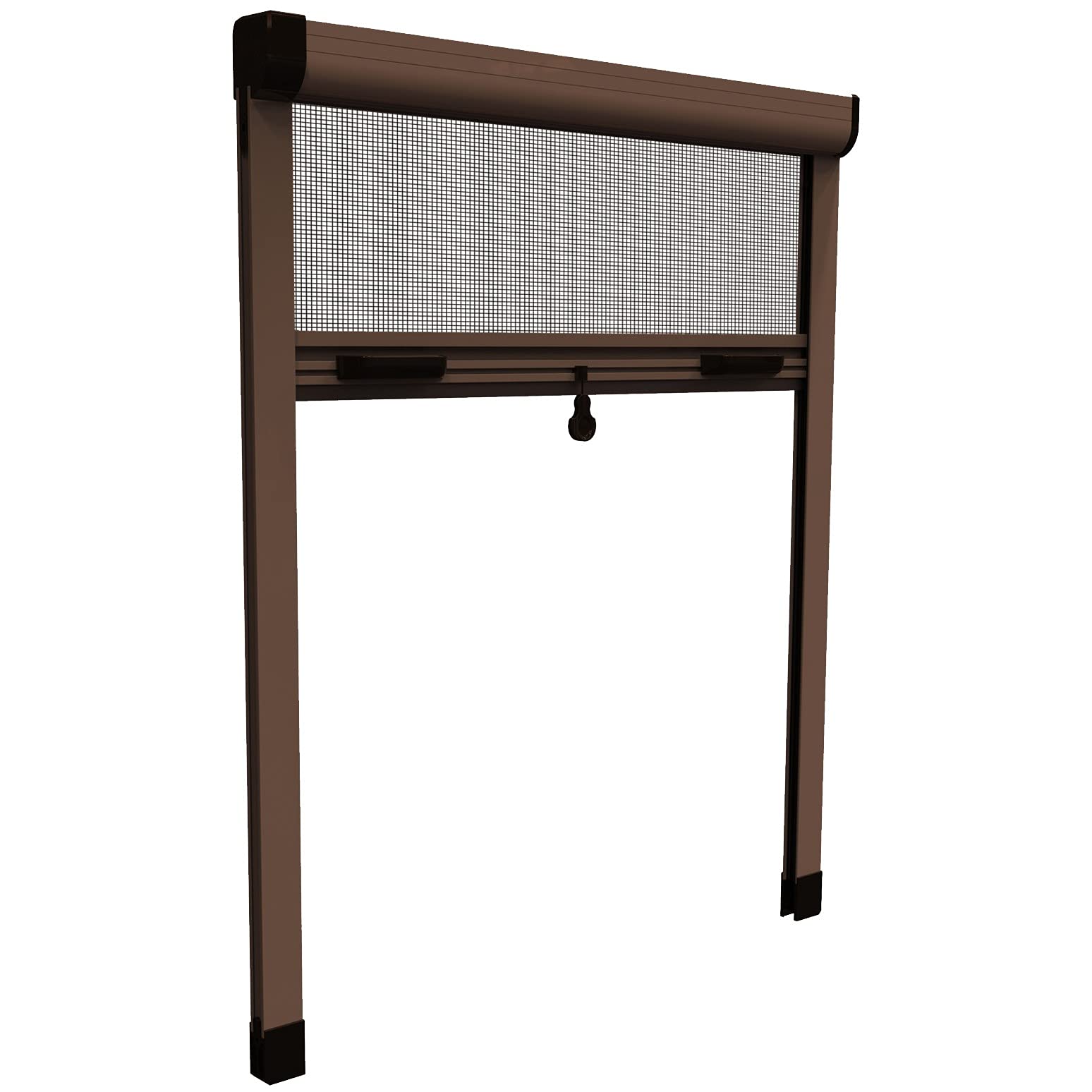 Zanzariere Alluminio Hu-Firma Verticale Marrone cm. 80x170 - 4