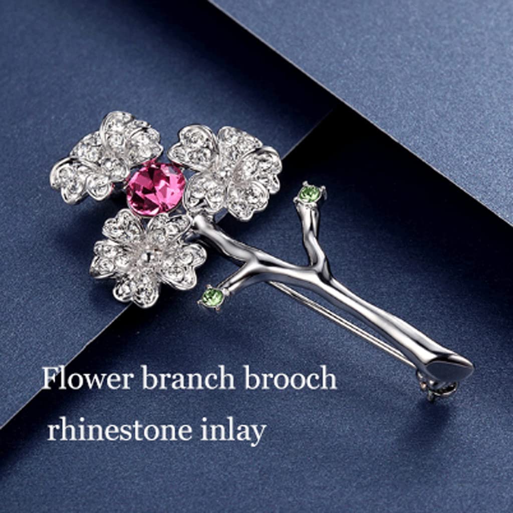 Broches Elegantes con Incrustaciones de Diamantes de imitación para Mujer, Solapa, nuevos Clips, Chal, Cuello artístico