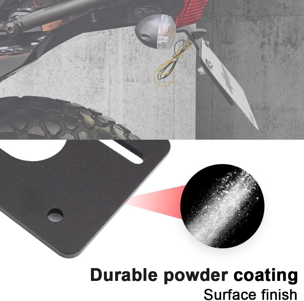 Xitomer Fender Eliminator Compatible with KLR650 2024 2023 2022 KLR650 2022-2025, License Plate Bracket Fit for KLR650 Accessories Tail Tidy with LED Light